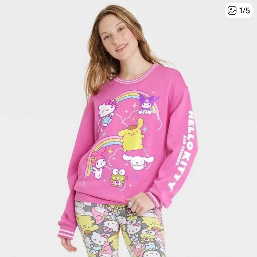 Hello Kitty Fuchsia Graphic Sweater - Picture 4 of 8